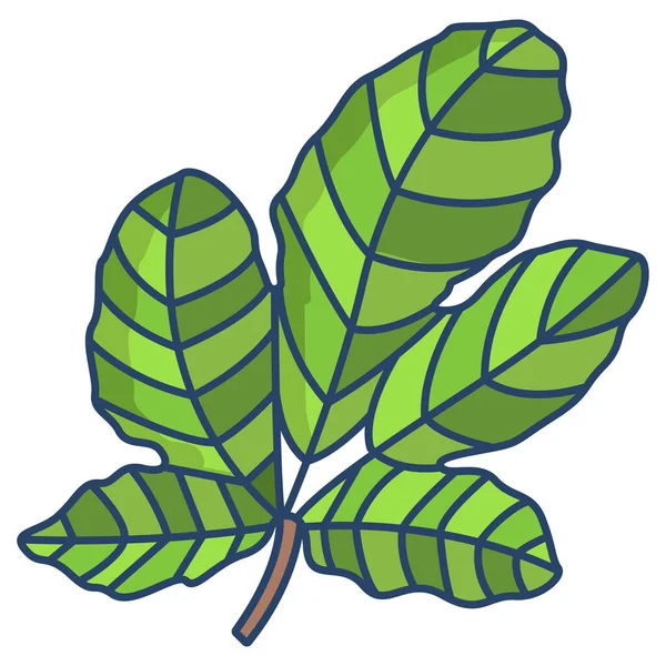 Icono Hoja Ilustración Vectorial — Vector de stock