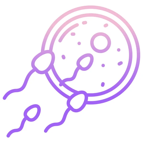 Telur Dan Sperma Desain Sederhana Ikon Web - Stok Vektor