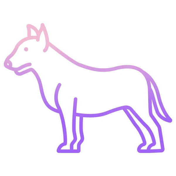 Paarse Hond Dier Silhouet Vector Afbeelding — Stockvector