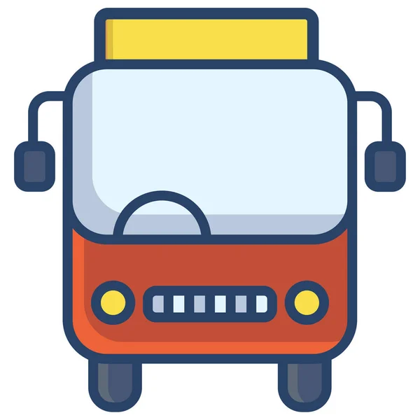 Wektor Ilustracja Lotniska Autobusem — Wektor stockowy