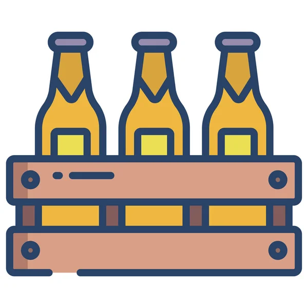 Bier Web Symbol Vektor Illustration — Stockvektor