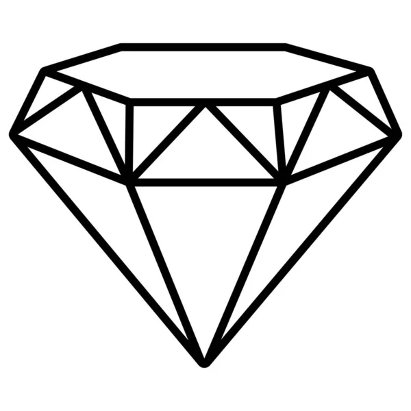 Diamant Webb Ikon Enkel Design — Stock vektor