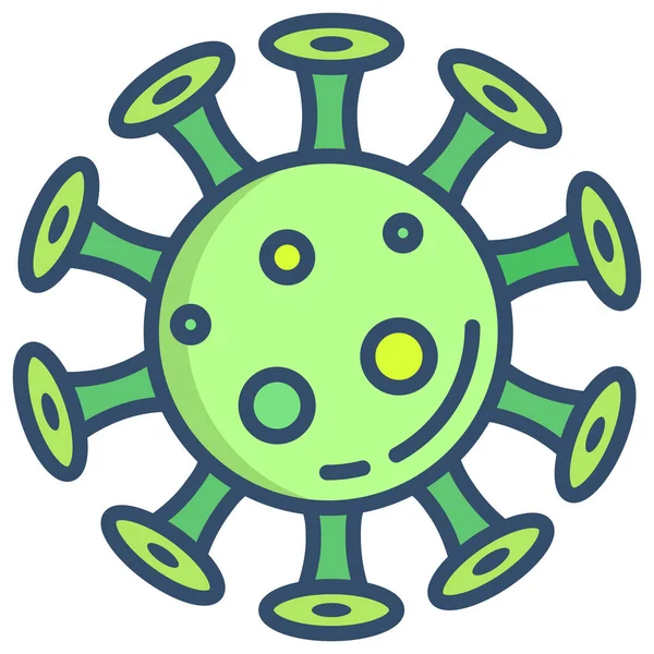 Virus Semplice Icona Illustrazione Vettoriale — Vettoriale Stock
