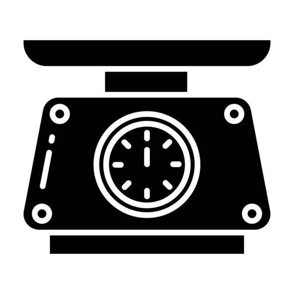 Weegschalen Van Het Klokpictogram Overzicht Stopwatch Vector Illustratie Geïsoleerd Witte — Stockvector