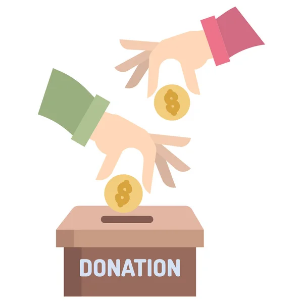Símbolo Donación Ilustración Vectorial — Vector de stock