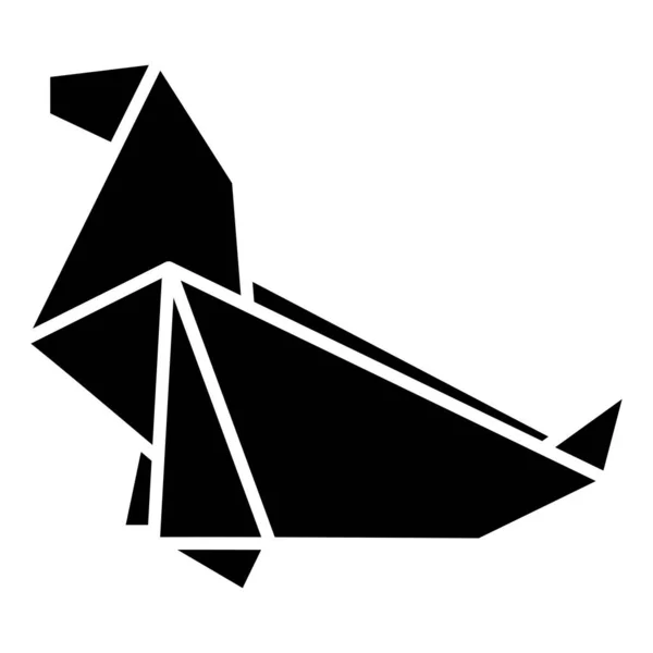 Origami Bird Icon Ilustración Simple Los Iconos Vector Plano Papel — Vector de stock