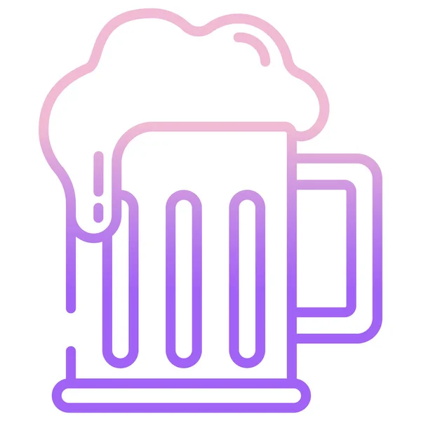 Bier Web Symbol Vektor Illustration — Stockvektor