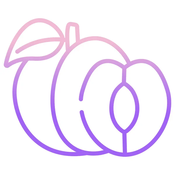 Apricot Web Icon Simple Illustration — Stock Vector