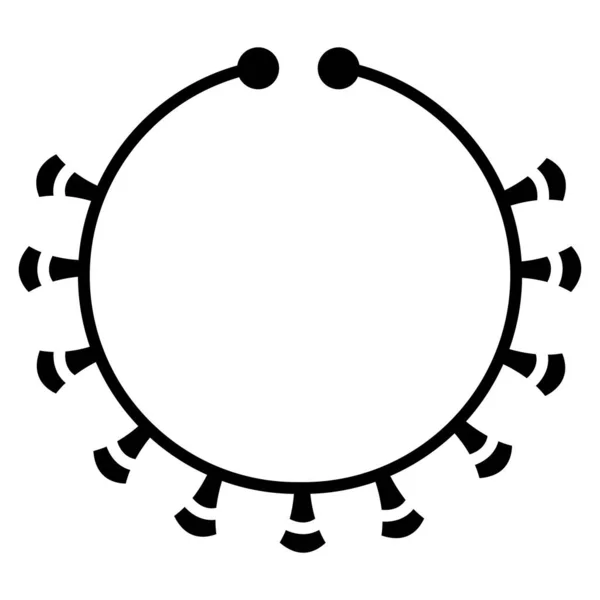 Sonnensymbolvektor Durchgehendes Glyphen Zeichen Schwarz Weiß Linie Symbol Illustration — Stockvektor