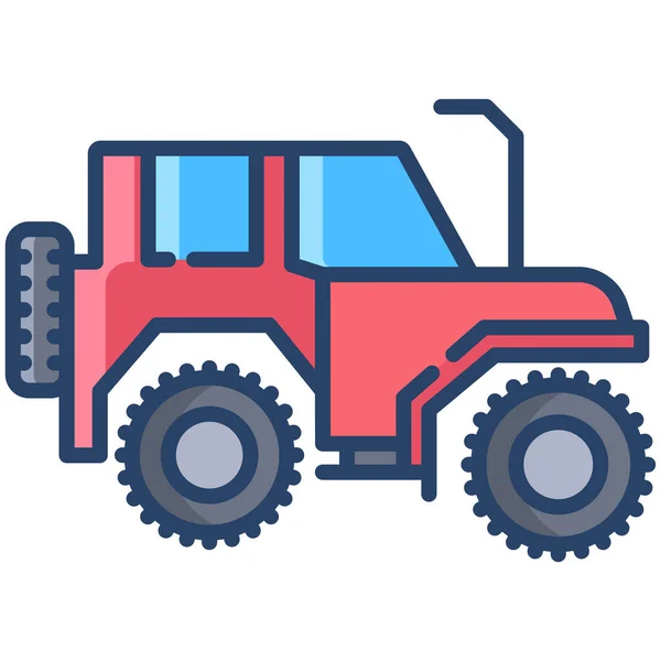 Tractor Web Icon Simple Illustration — Stock Vector