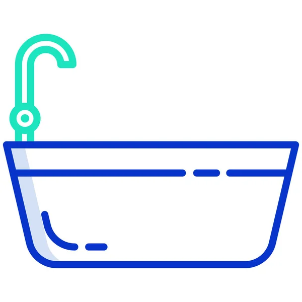 Vector Illustration Bathtub — Stock Vector