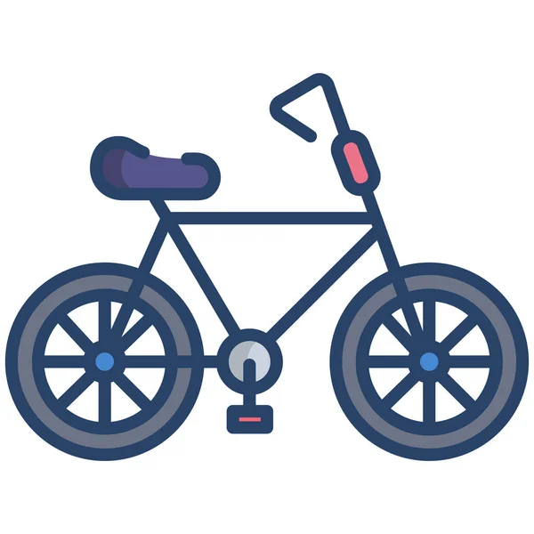 Bicicleta Icono Web Ilustración Simple — Vector de stock