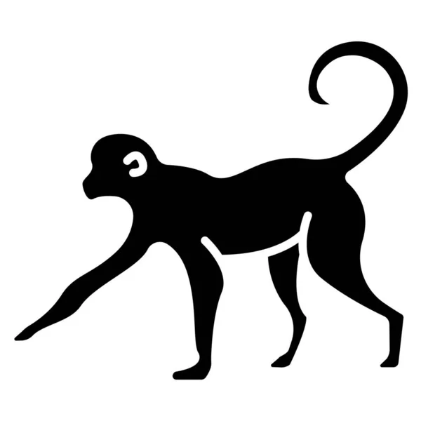 Macaco Ícone Web Ilustração Vetorial —  Vetores de Stock