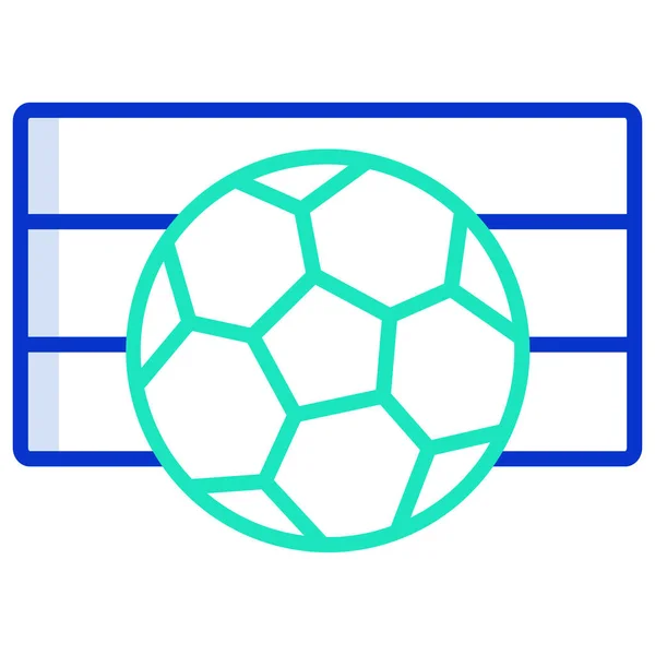 Enkel Vektor Fotboll Ikon Vit Bakgrund — Stock vektor