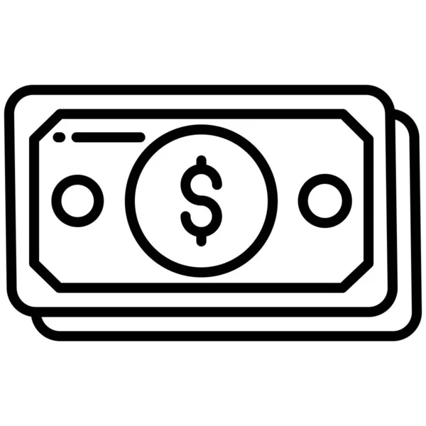 Dinero Icono Web Ilustración Simple — Archivo Imágenes Vectoriales