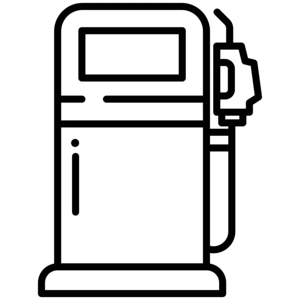 Fuel Icon Vector Simbolo Piatto Semplice — Vettoriale Stock