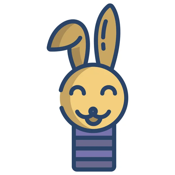 Joyeux Lapin Pâques Illustration Simple — Image vectorielle