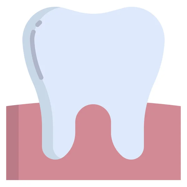 Ícone Vetor Simples Dente Fundo Branco —  Vetores de Stock