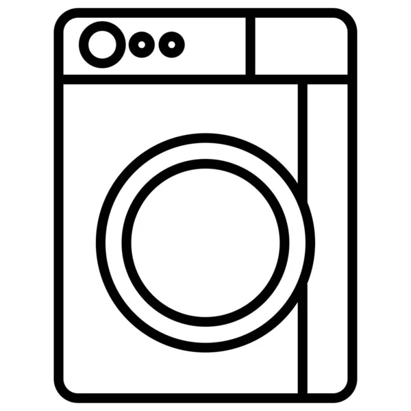 Waschmaschine Einfaches Symbol Vektorillustration — Stockvektor