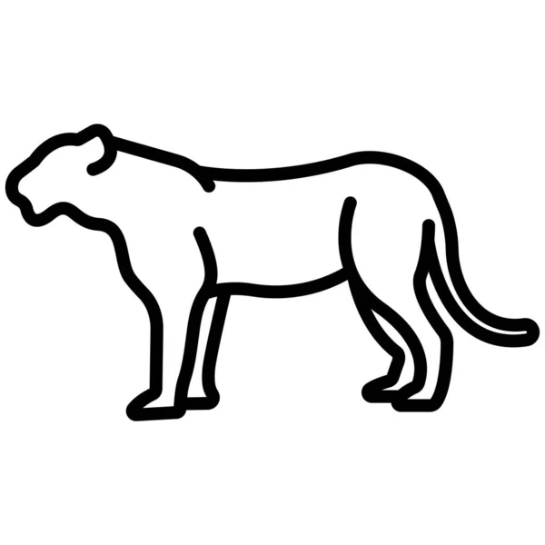 Tigre Animal Simple Vector Ilustración — Archivo Imágenes Vectoriales
