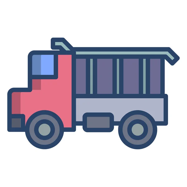 Truck Web Icoon Eenvoudige Illustratie — Stockvector