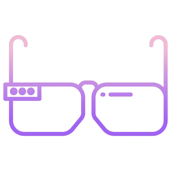 Icono Gafas Plano Ilustración Símbolo Signo Vector Aislado — Archivo Imágenes Vectoriales