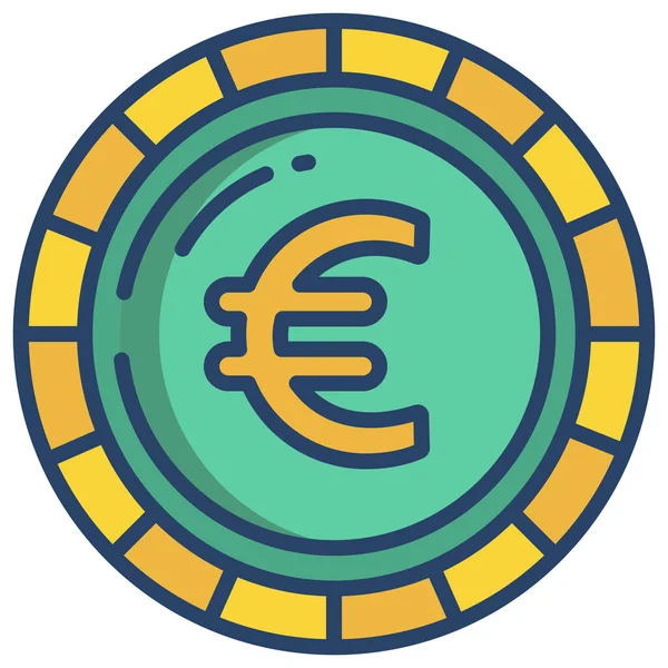 Icono Moneda Ilustración Vectorial — Vector de stock