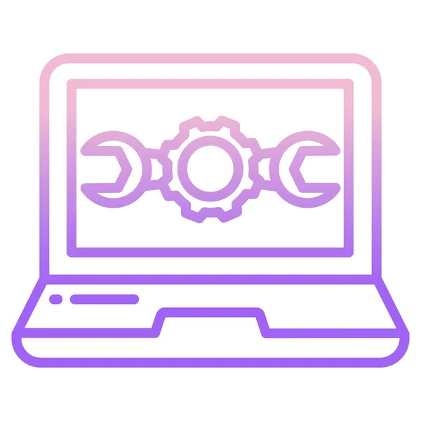 Laptop Computer Symbol Vektorillustration — Stockvektor