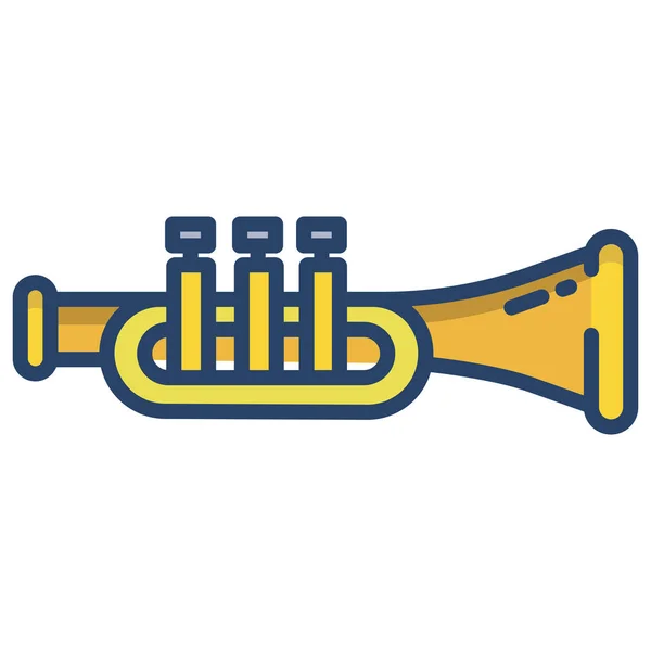 Trompete Einfaches Symbol Vektorillustration — Stockvektor