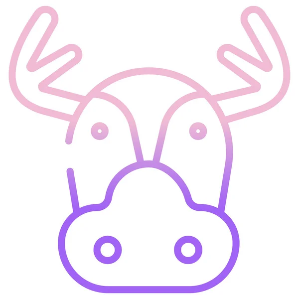 Moose Icon Vector Illustration — Stock Vector