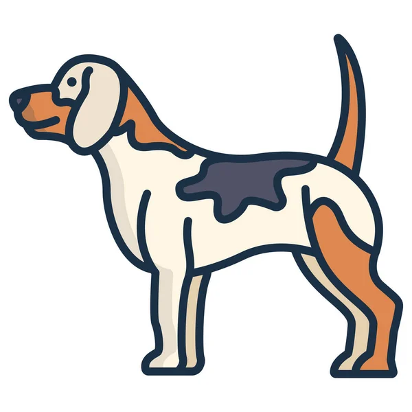 Perro Icono Web Ilustración Simple — Vector de stock