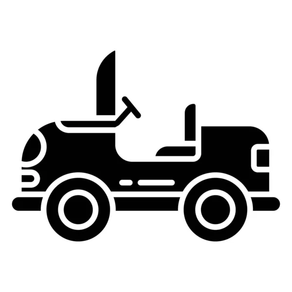 Spielzeugauto Einfaches Vektor Symbol Auf Weißem Hintergrund — Stockvektor