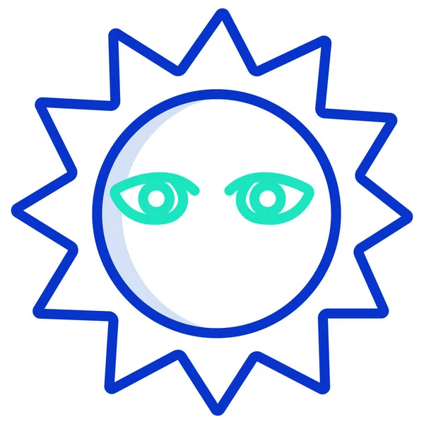 Sonne Einfaches Symbol Vektorillustration — Stockvektor