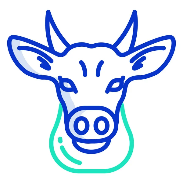 Vache Icône Web Illustration Simple — Image vectorielle