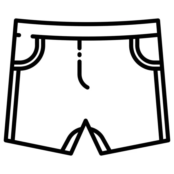 Icône Vectorielle Simple Shorts Sur Fond Blanc — Image vectorielle