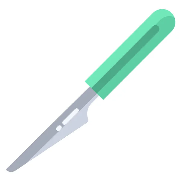 Икона Кухонного Ножа Изометрическая Иллюстрация Вектора Зеленого Лезвия — стоковый вектор
