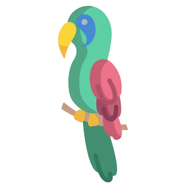 Векторная Иллюстрация Иконок Попугая — стоковый вектор