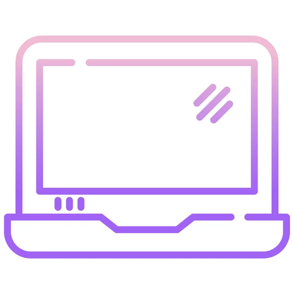 Laptop Computer Symbol Vektorillustration — Stockvektor