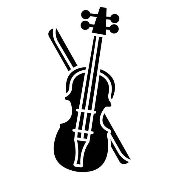 Violin Enkel Ikon Vektor Illustration — Stock vektor