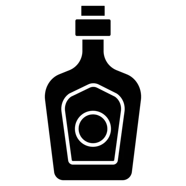 Bottiglia Web Icon Design Semplice — Vettoriale Stock