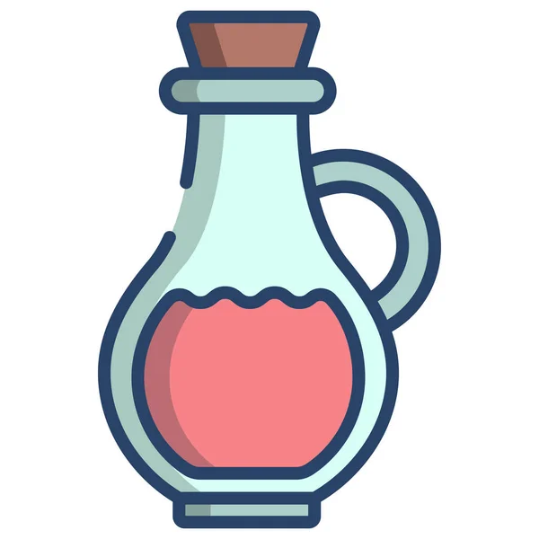 Una Botella Icono Web Ilustración Simple — Archivo Imágenes Vectoriales