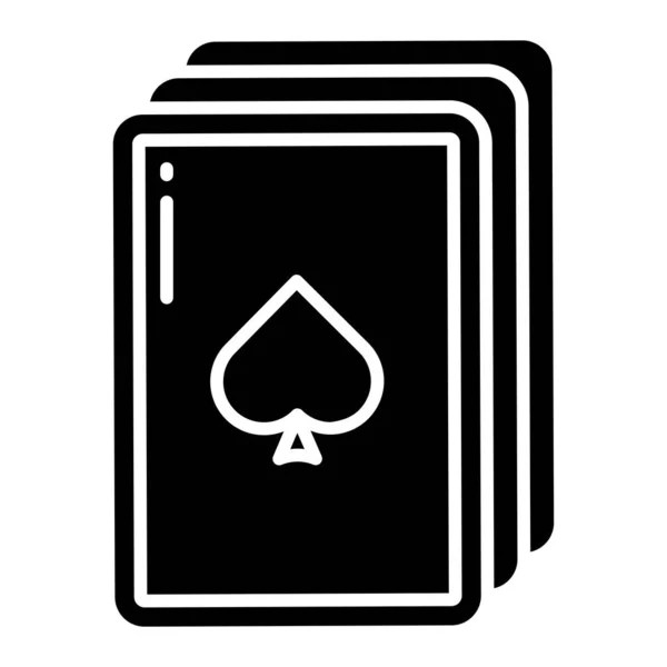 Jugar Las Cartas Con Picas — Archivo Imágenes Vectoriales