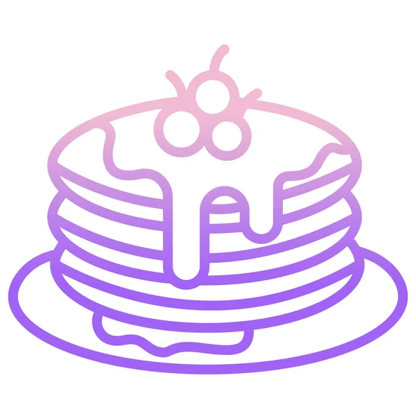 Kuchen Symbol Umriss Illustration Der Kuchen Vektor Symbole Für Das — Stockvektor