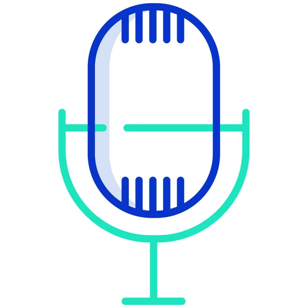 Icône Web Microphone Illustration Vectorielle — Image vectorielle