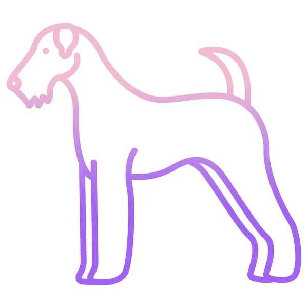 Иконка Собаки Иллюстрация Стиле Мультфильма Векторный Дизайн Символов — стоковый вектор
