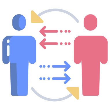 İnsanlar. Web simgesi basit illüstrasyon