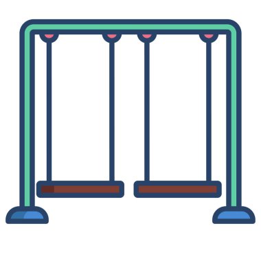 Beyaz arkaplanda basit vektör simgesi sallar