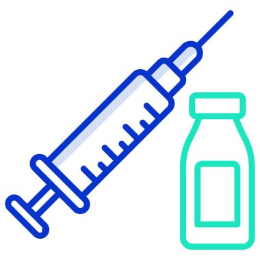 Basit vektör simgesi, aşı illüstrasyonu