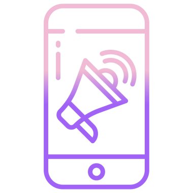 Basit vektör simgesi, telefonun illüstrasyonu 