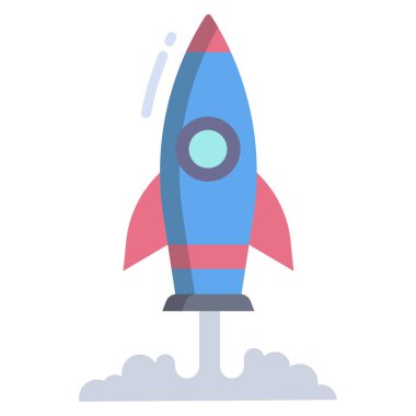Roket. Web simgesi basit tasarım